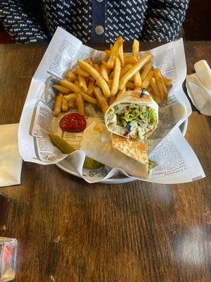 Vegan Caesar wrap  at Shepherd's Pub in Elora