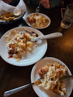 Amy's Oktoberfest Vegan Dinner. We didn't manage to take a photo before splitting everything up! at Shepherd's Pub in Elora