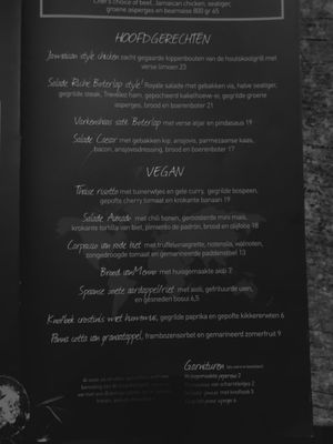 Menu October 2021 at De Boterlap in Harderwijk