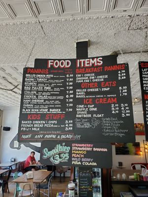 Food menu at The Spot in Chattanooga