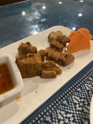 Crispy pork 😋😋😋  at Aroy Thai Gardens in Middletown