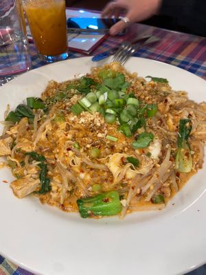 Tom kha noodles  at Aroy Thai Gardens in Middletown