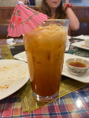 Thai iced tea! at Aroy Thai Gardens in Middletown