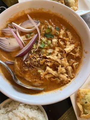 tom yum   at Aroy Thai Gardens in Middletown