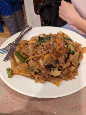 Drunken noodle at Aroy Thai Gardens in Middletown