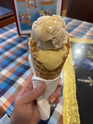 Mango and Durian Ice Cream  at Aroy Thai Gardens in Middletown