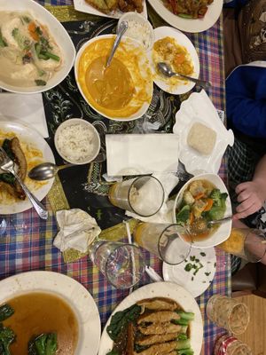 A feast!!!  at Aroy Thai Gardens in Middletown