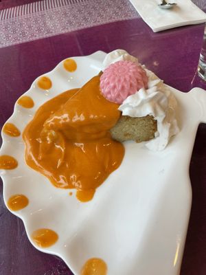 Thai tea cake  at Aroy Thai Gardens in Middletown