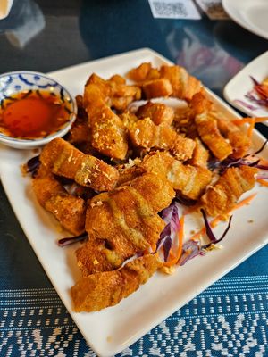 "Pork belly" at Aroy Thai Gardens in Middletown