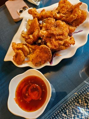 Oyster mushroom tempura at Aroy Thai Gardens in Middletown