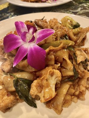 drunken noodles with tofu   at Aroy Thai Gardens in Middletown