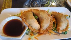 curry puff at Aroy Thai Gardens in Middletown