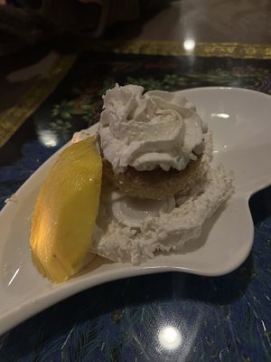 Coconut mango cake at Aroy Thai Gardens in Middletown