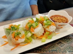 Spring rolls at Aroy Thai Gardens in Middletown