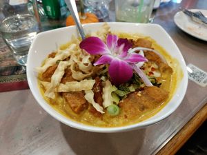 Award winning noodle soup at Aroy Thai Gardens in Middletown