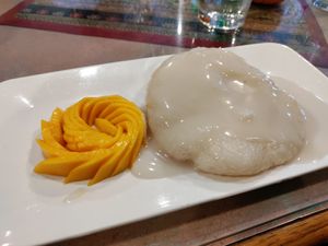Mango sticky rice at Aroy Thai Gardens in Middletown