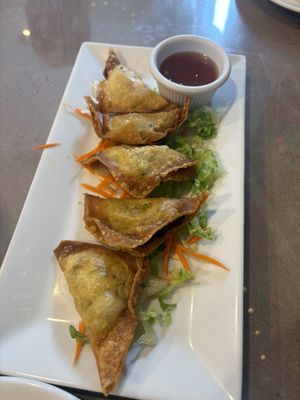 Cream cheese wontons. Really good   at Aroy Thai Gardens in Middletown