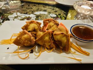 Crab Rangoon appetizer  at Aroy Thai Gardens in Middletown