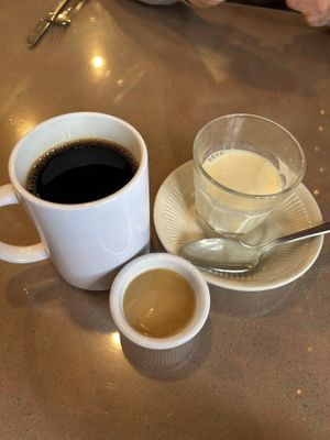 Hot Thai coffee at Aroy Thai Gardens in Middletown