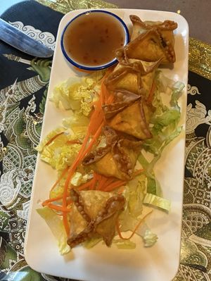 Crab Rangoon 🤤  at Aroy Thai Gardens in Middletown