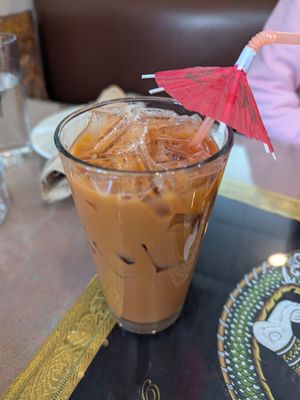 Thai Tea, Crab Rangoon, and Roti at Aroy Thai Gardens in Middletown