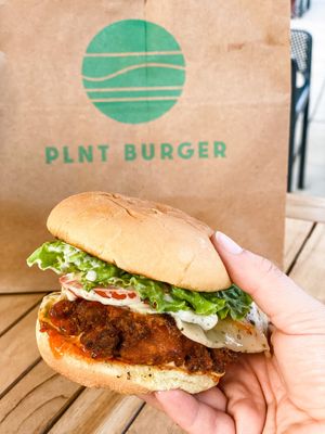 Spicy Chik N’ Funguy!  at PLNT Burger in Wynnewood