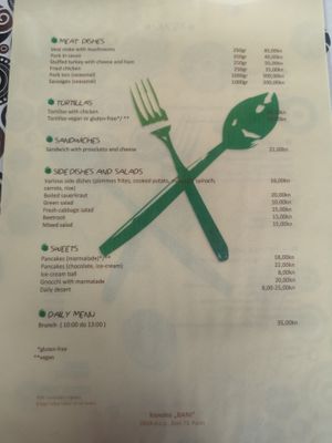 Menu at Konoba Bani in Pazin