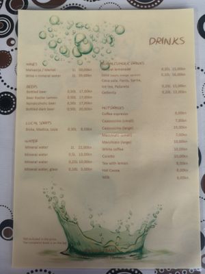 Drinks at Konoba Bani in Pazin