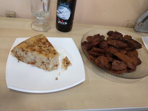 Vegan Tortilla and Vegan Chorizo at Vegetopia in Gran Canaria