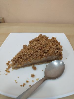 Apple cake at Vegetopia in Gran Canaria