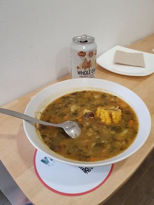 Super good "potaje" at Vegetopia in Gran Canaria