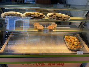 I got there just as they opened, so the deli case wasn’t full yet  at Vegetopia in Gran Canaria