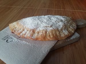 Trucha de batata dulce - pastry filled with sweet potatoes at Vegetopia in Gran Canaria