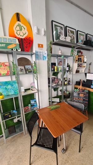 Cosy atmosphere with a clear message 💚 at Vegetopia in Gran Canaria