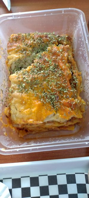 Lasagne at Vegetopia in Gran Canaria