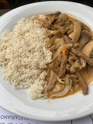Seitan Stroganoff at Botellini in Caldas Da Rainha