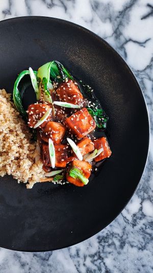 Tofu Teriyaki at Botellini in Caldas Da Rainha