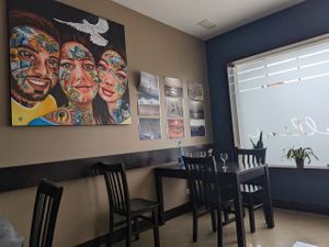 Artwork on the walls at Botellini in Caldas Da Rainha