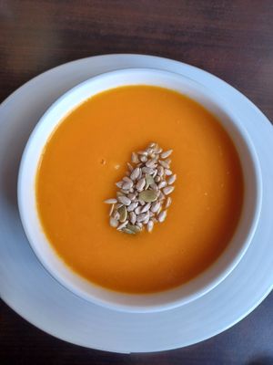 Carrot soup at Botellini in Caldas Da Rainha