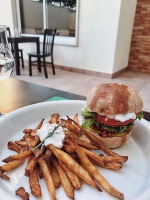 No Meat Burguer at Botellini in Caldas Da Rainha