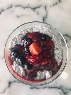 Pudim de Chia com frutos Vermelhos at Botellini in Caldas Da Rainha