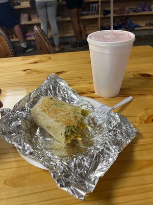 Vegan burrito. Rice, beans veggies…. Very good!   at Chile Verde in St Petersburg