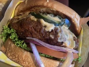 Chick-a-bee sandwich at Honeybee Burger - Venice in Venice