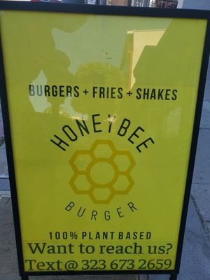 Signage at Honeybee Burger - Venice in Venice