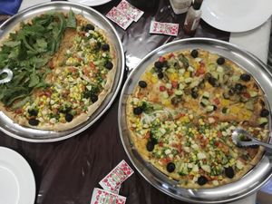 Vegan pizzas at Tower Pizza in Komaki
