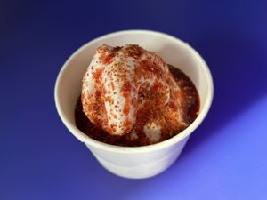 vanilla soft serve with chamoy and tajin  at Ice Queen in Portland