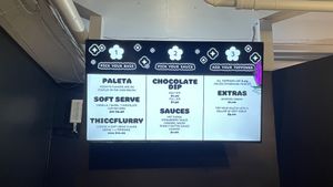 Menu  at Ice Queen in Portland