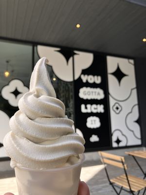 vanilla soft serve  at Ice Queen in Portland