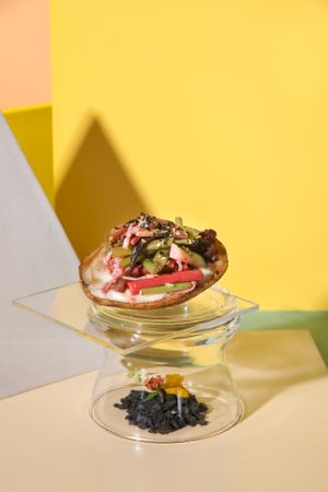 Assorted mountain vegetables bowl at Merlot Vegetarian 美樂素蔬食 in Shantou