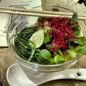 Agretti noodles  at Osteria delle Crete in San Giovanni Dasso